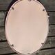 Vintage oval mirror pastel pink font Louis XVI Romantic Shabby style