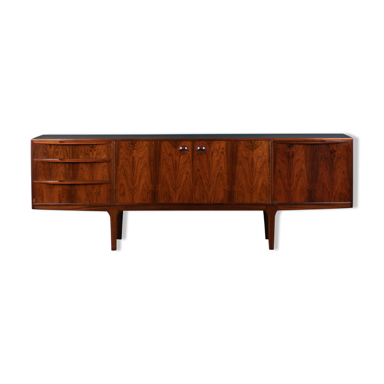 Retro 1960s Restored Long Rosewood Mcintosh Torpedo Sideboard