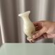 Vintage Alabaster Bud Vase – Cream Stone