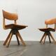 Mid-century German wooden swivel chair for children by Casala