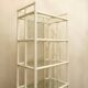 Pair of Lacquered canework shelves, Bamboo and Glass, 1980s - Italy