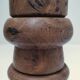 Two vintage turned wood pen and pencil pots