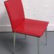 Chaise vintage cuir rouge