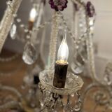 Lustre à pampilles en cristal ancien