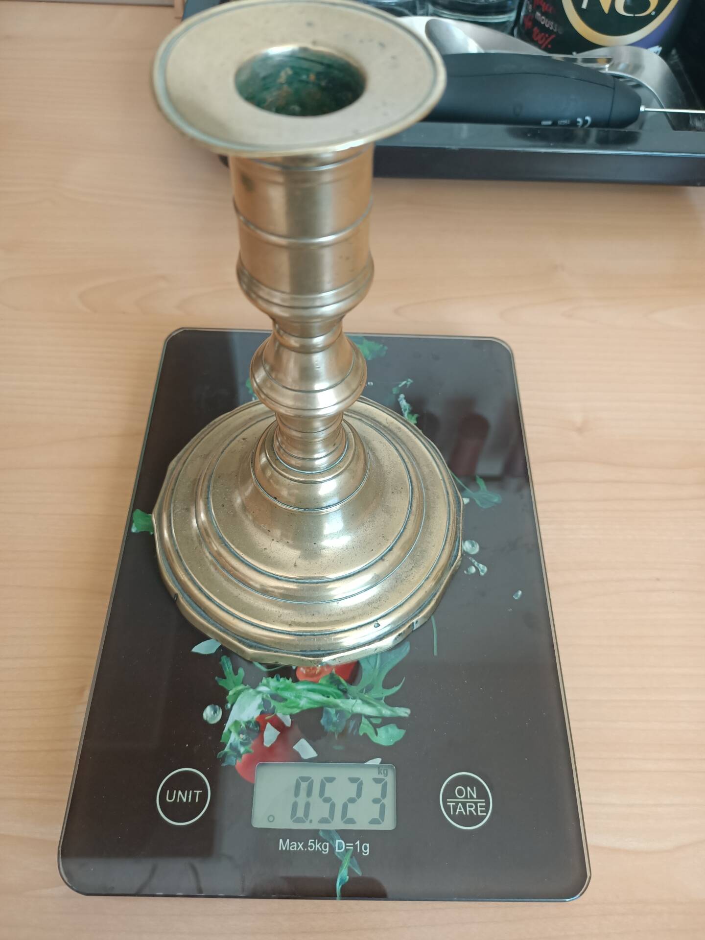 Bougeoir en bronze, XVIIIe