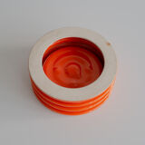 Orange ceramic ashtray