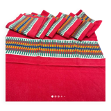 Set of 7 vintage cotton napkins