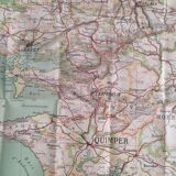 Carte vintage du Finistère