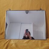 Golden patinated wardrobe mirror