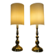 Pair of vintage Scandinavian brass lamps 1960
