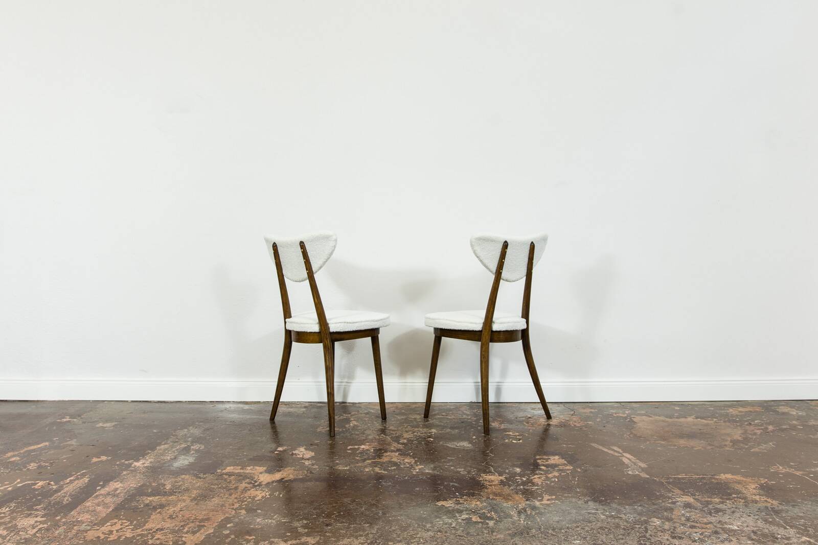 Chaises de salle à manger vintage n° 124 par H & J Kurmanowicz, Pologne, années 1950, ensemble de 6.