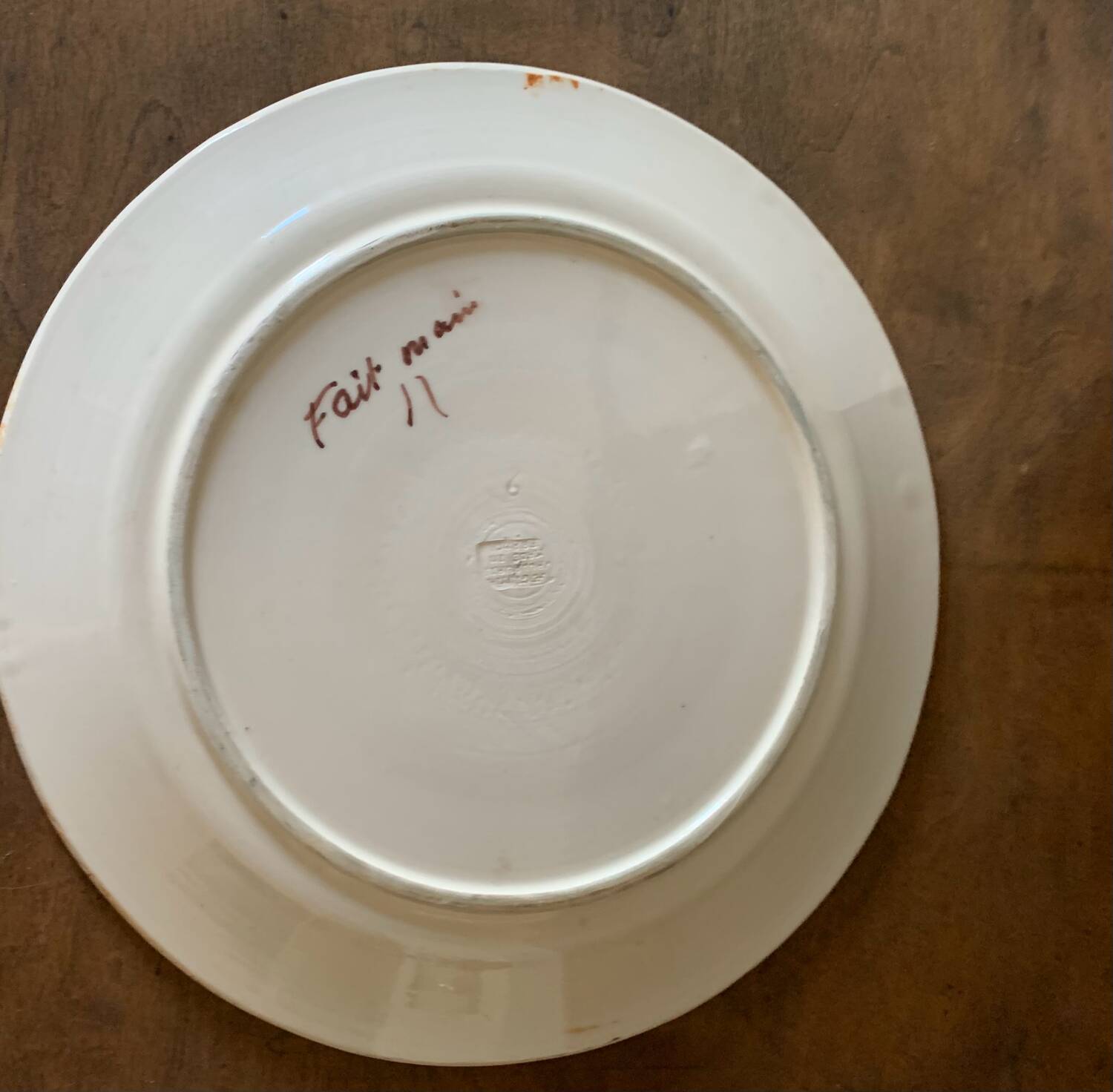 Large round dish Vallauris