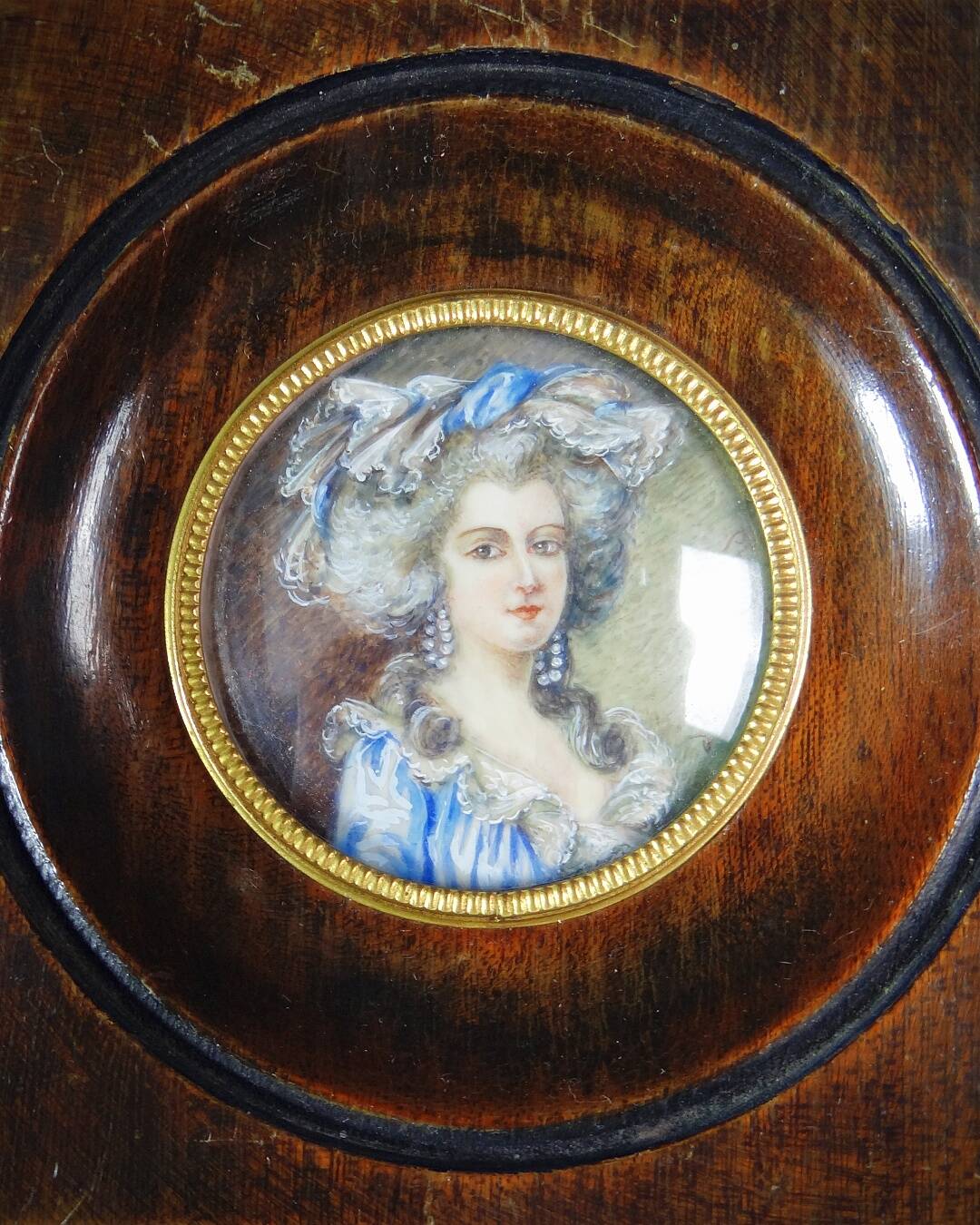 Miniature portrait Duchess of Coutances by Labille-Guiard hand painted