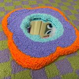 Retro flower wall mirror