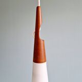 Suspension scandinave en opaline et teck, Uno &  Östen Kristiansson, 1960