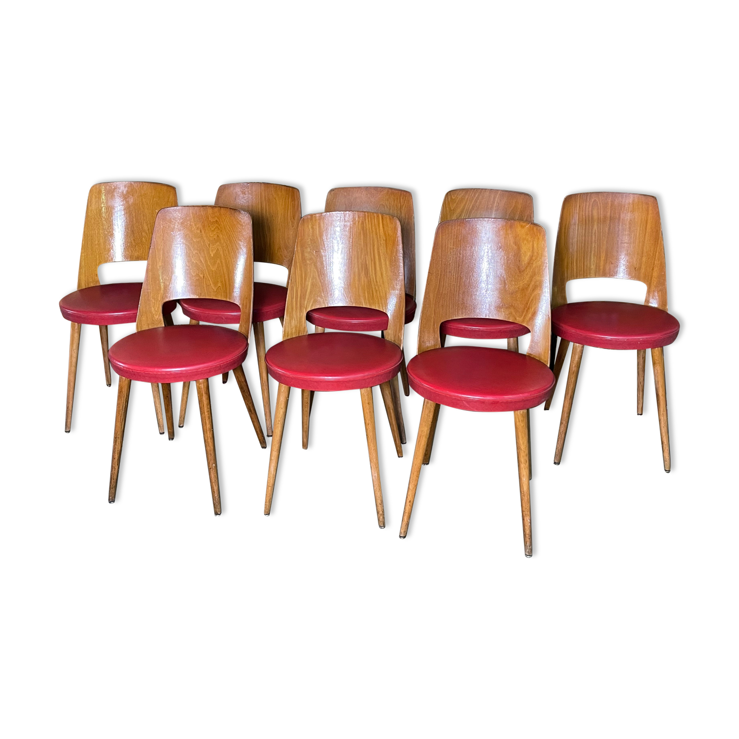 Suite of 8 baumann bistro chairs model Mondor