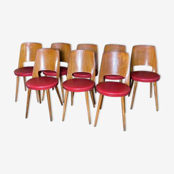 Suite de 8 chaises bistrot baumann modèle mondor