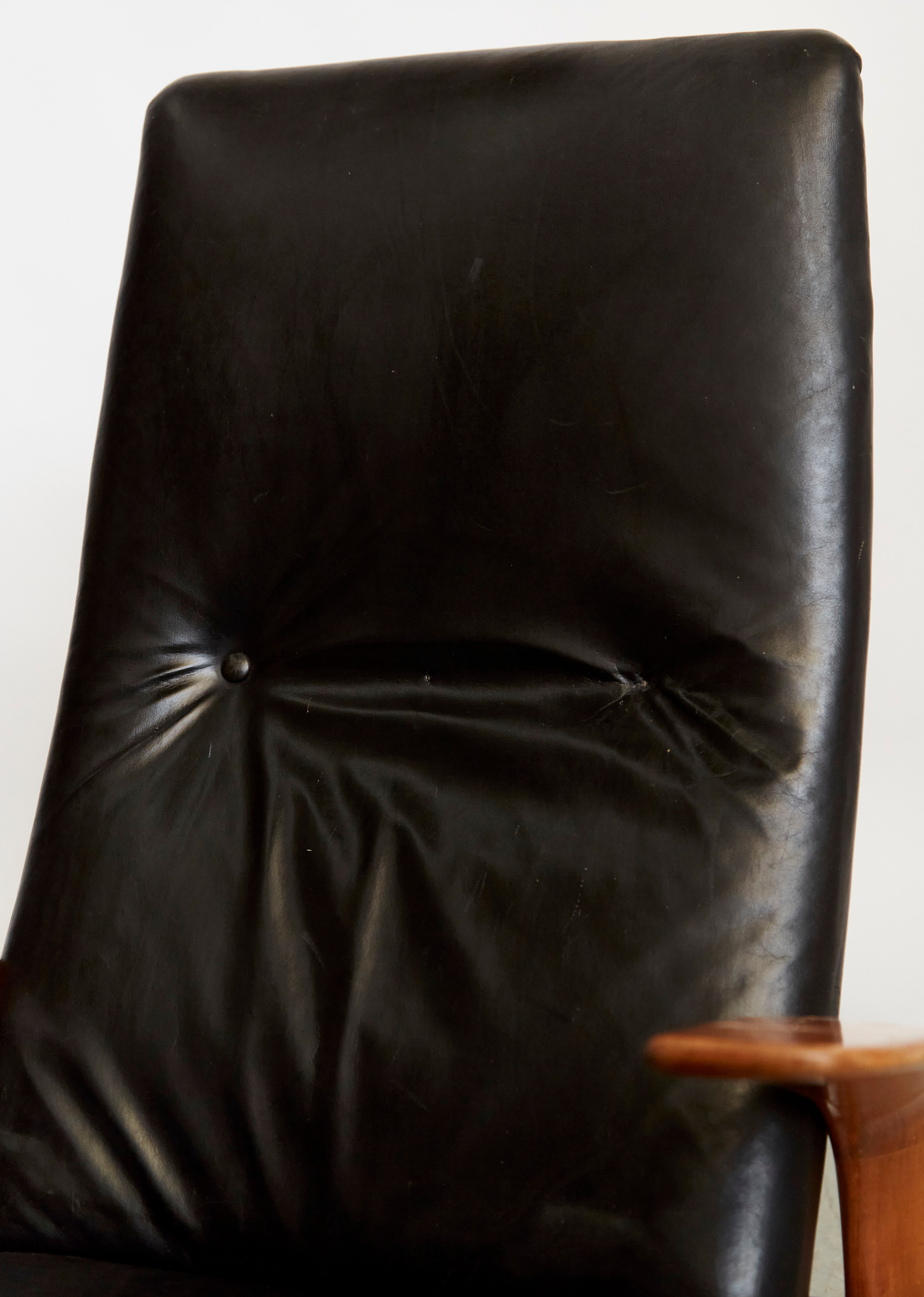 Rolf Rastad & Adolf Relling "Rock'n Rest" Chair and Ottomane for Arnestad Bruk