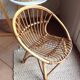 Child's shell chair in rattan / vintage 60s-70s