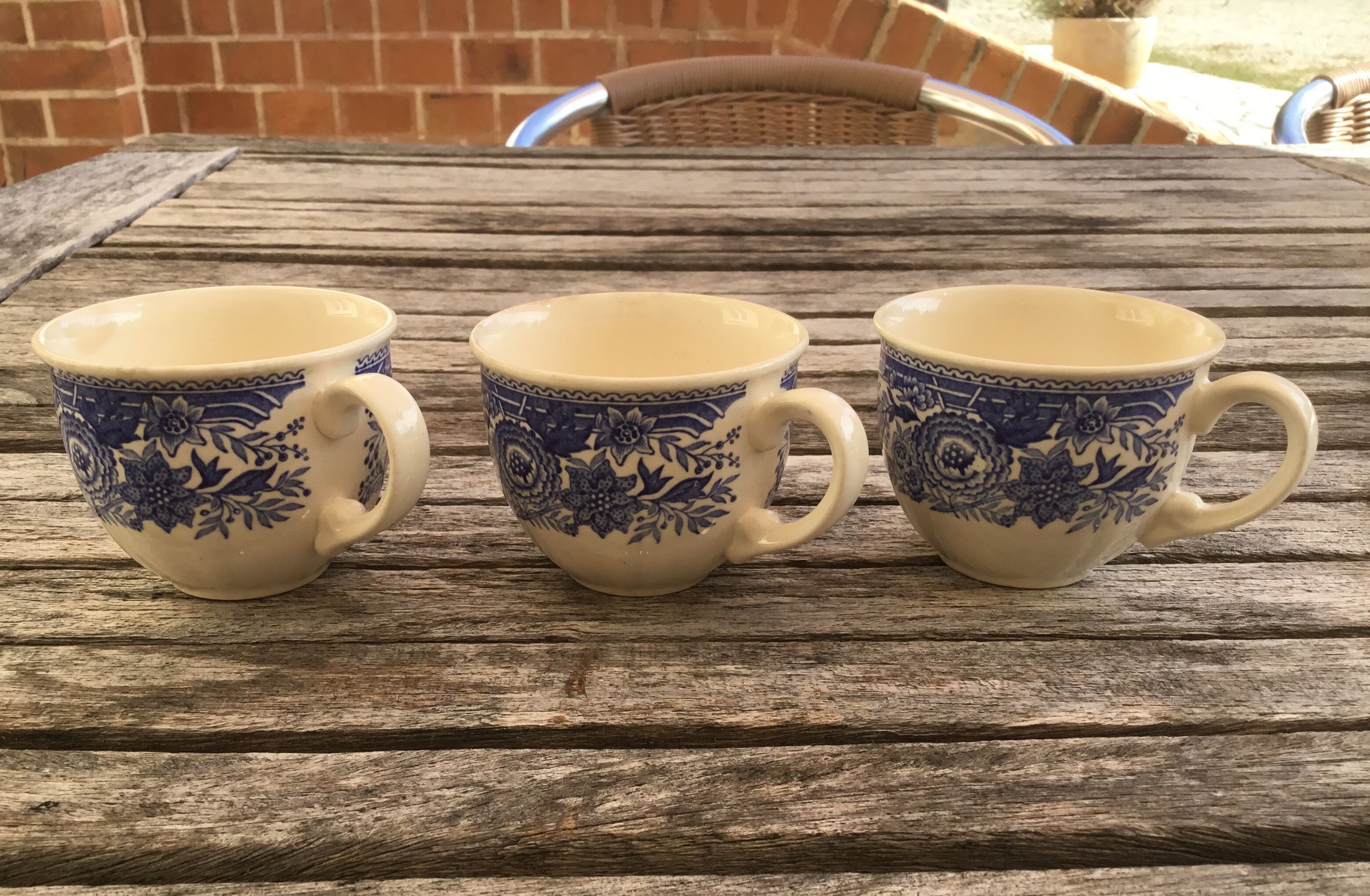 Old Villeroy and Boch "Burgenland" tea cups