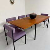 50s design wooden metal dining table or desk from Dieter Waeckerlin