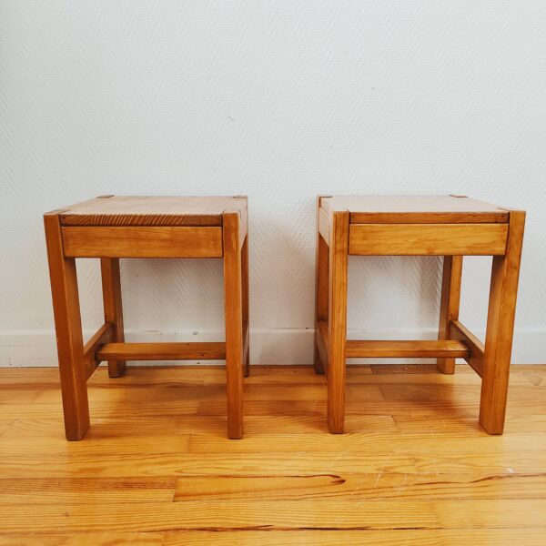 Paire de bouts de canapé vintage style scandinave