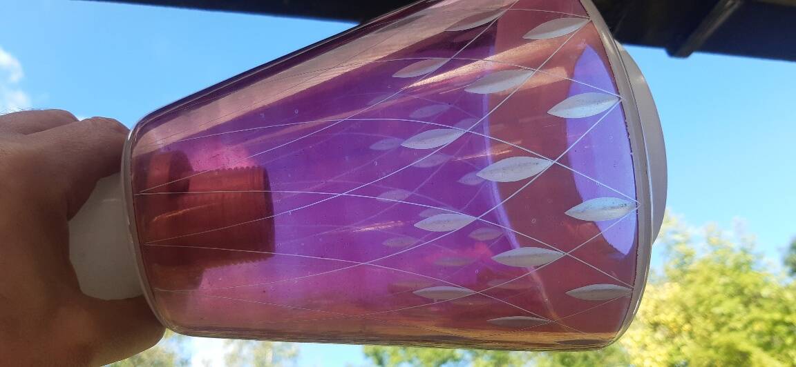 Vintage cut glass pendant light