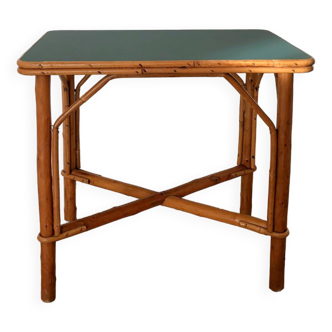 Vintage bamboo side table