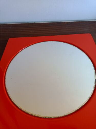 Round mirror enamelled frame, 45 cm