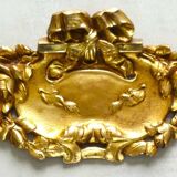 Pediment, gilded bronze, ornament for mirror, piece of furniture, signed Jacquet Grelier