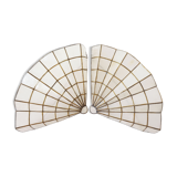 Pair of mother-of-pearl fan-shaped sconces
