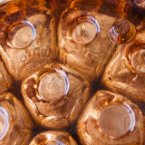 Pique flowers color copper vintage