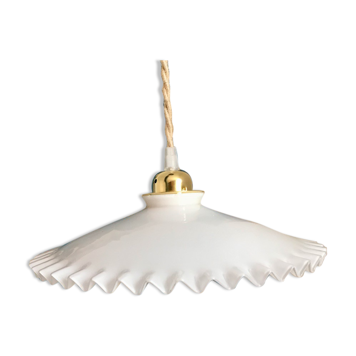 Opaline lace pendant lamp