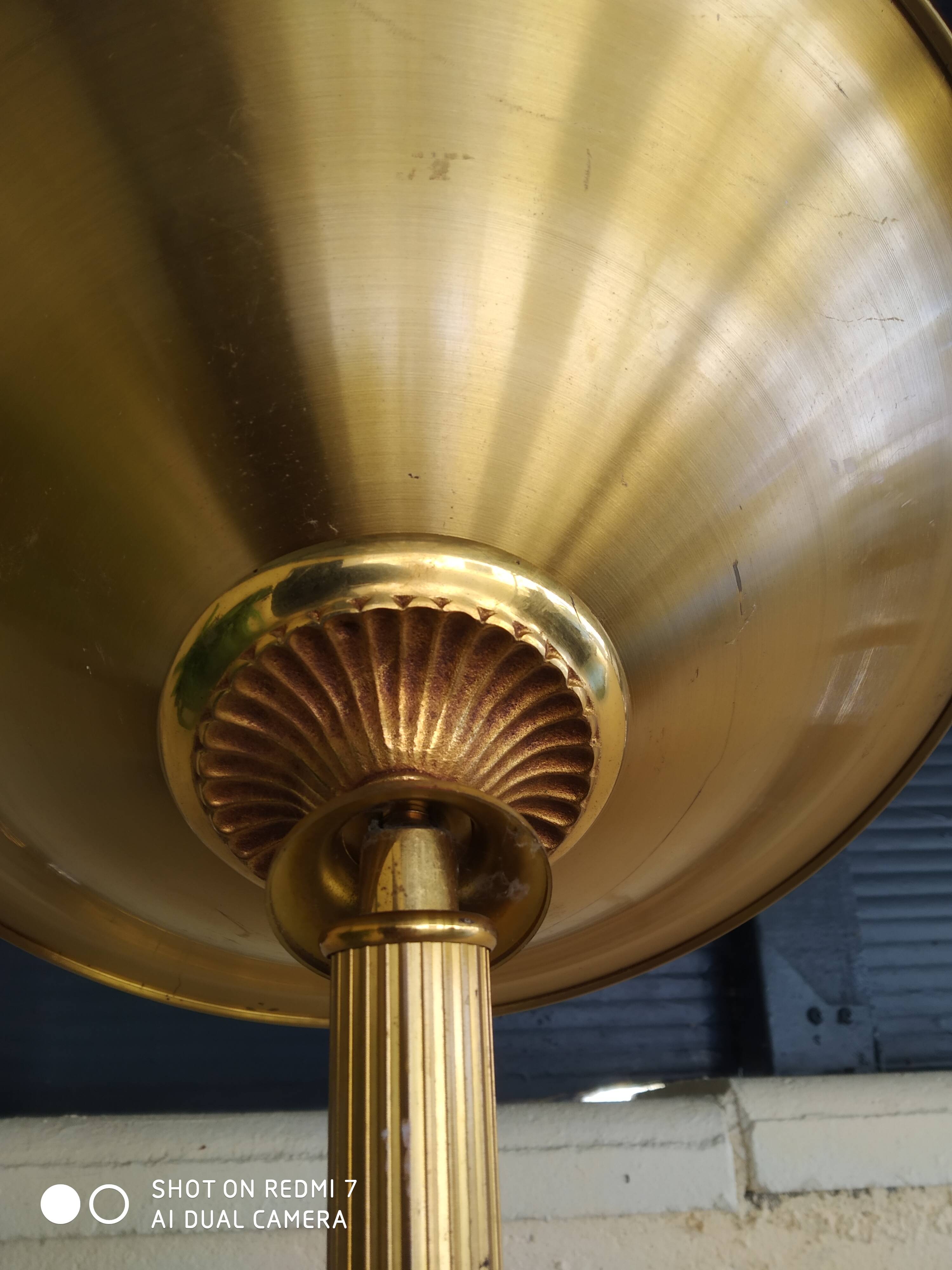 Vintage gold floor lamp