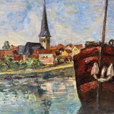 Painting representing the Saône