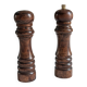 Pair of turned wooden salt and pepper mills