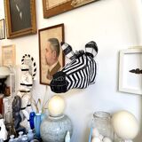 Trophy - wall lamp zebra head in beads