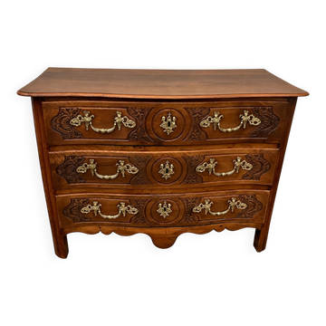 Louis XV walnut commode, 18th century