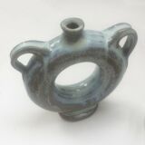 Vernified ceramic vase with handles