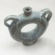 Vernified ceramic vase with handles