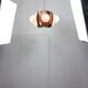Vintage Italian Copper and Opaline Chandelier, 70s