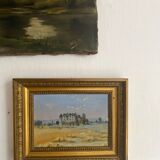 Framed landscape painting