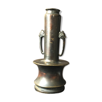 Vase soliflore à col étroit en bronze Chine XIXe