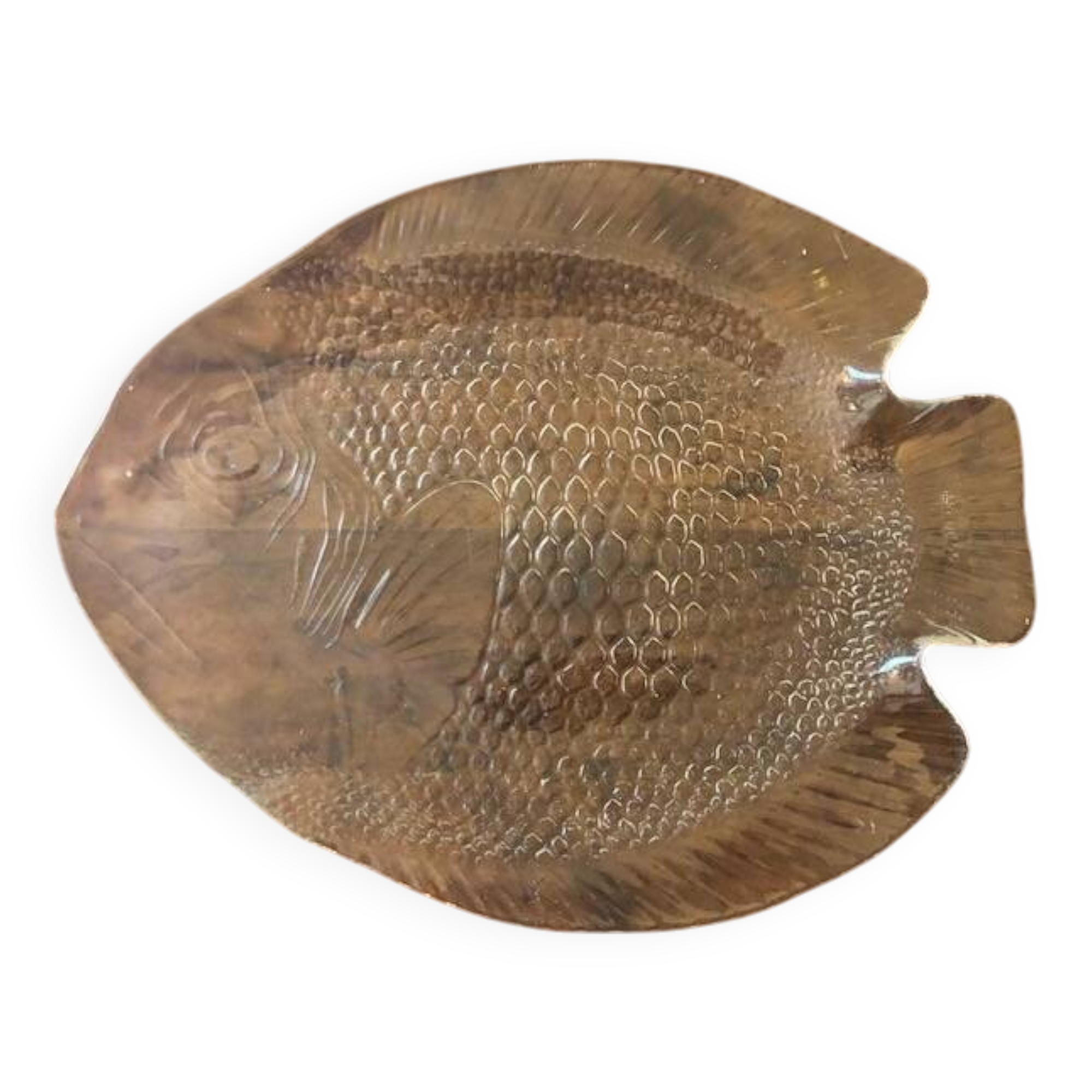 Large vintage glass fish dish