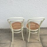Bistro chairs in rattan and canning