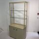 1970s Pierre Vandel Display Cabinet Shelving Cream and Brass