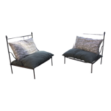 Set of 2 iron garden chairs