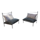Lot de 2 fauteuils de jardin en fer
