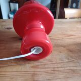 Paire de Lampes Vintage en Opaline Rouge