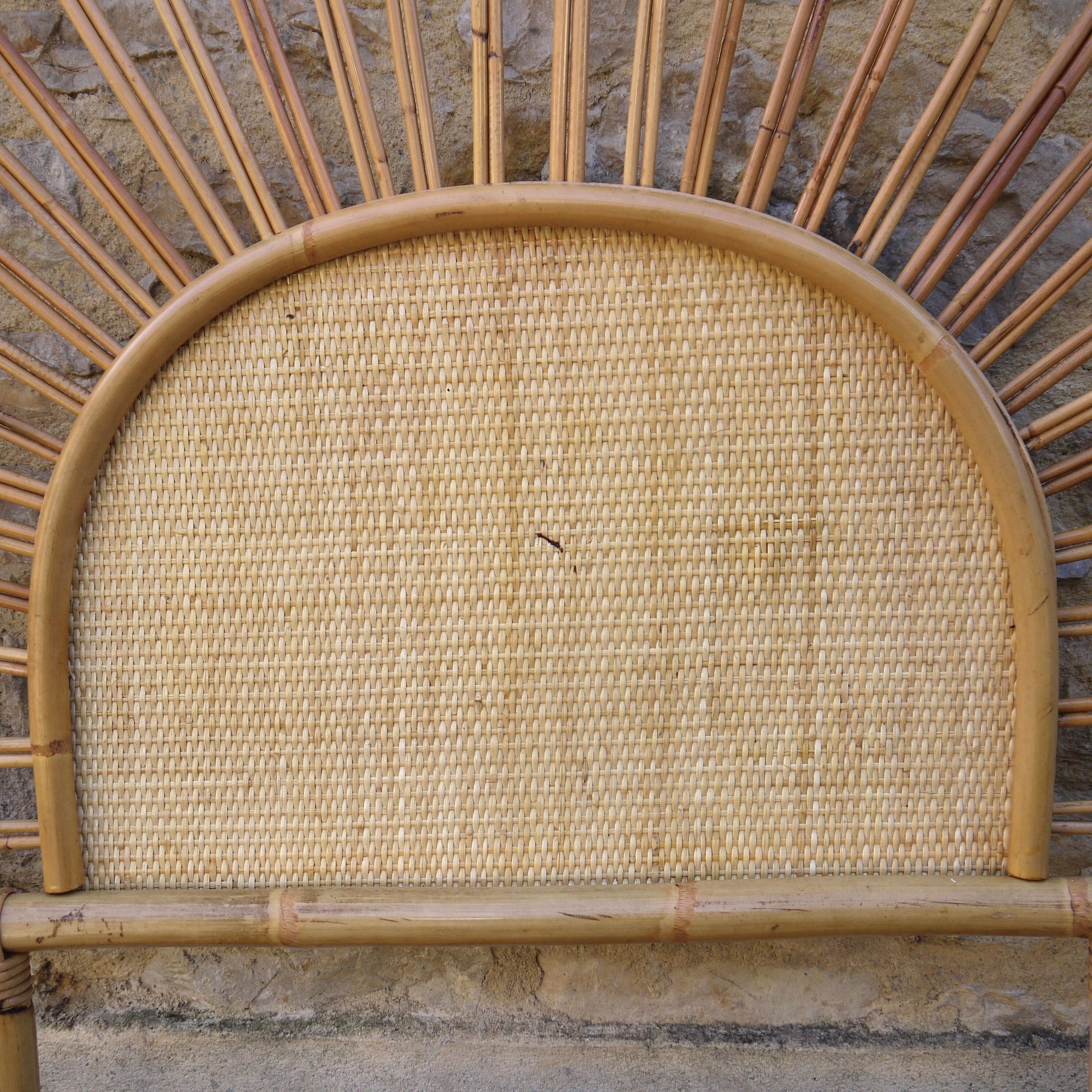 Headboard rattan and caning 2 people